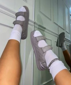 LaModishBoutique New Arrivals Coco Sandals- Grey FINAL SALE