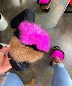 LaModishBoutique Vianey Fur Mule - Black (FINAL SALE)