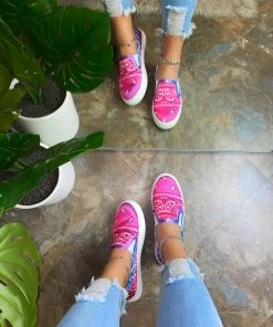LaModishBoutique Carter Sneakers - Pink Tie Rainbow (FINAL SALE)