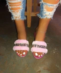 LaModishBoutique Barbie Tingz Slippers-Pink (FINAL SALE)