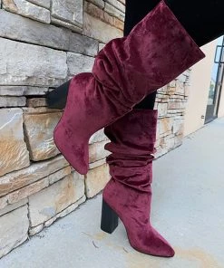 LaModishBoutique Brycen Boots- Wine (FINAL SALE)