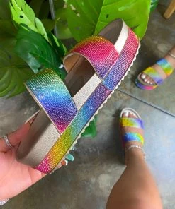 LaModishBoutique New Arrivals Celyn Platform Sandals - Rainbow (FINAL SALE)