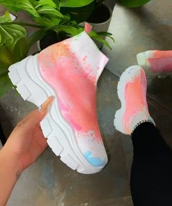 LaModishBoutique New Arrivals Journee Slip-On Sneakers - Melon