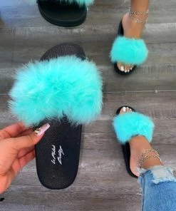 LaModishBoutique Nicole Slides - Teal FINAL SALE