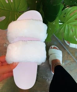 LaModishBoutique Vicky Double Sandals - White (FINAL SALE)