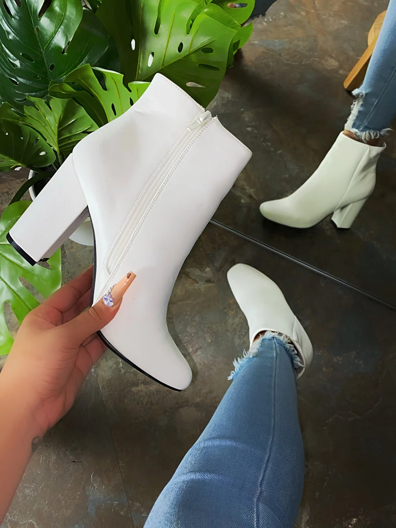 LaModishBoutique Bette Boots - White Wet Pu New Arrivals 1 LaModishBoutique Bette Boots - White Wet Pu New Arrivals