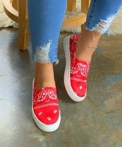 LaModishBoutique Carter Sneakers - Red (FINAL SALE)