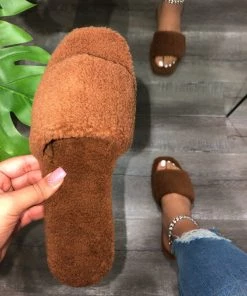 LaModishBoutique Embry Slides - Brown (FINAL SALE)