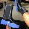 LaModishBoutique Salma Boots- Black/Blue