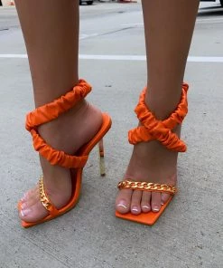 LaModishBoutique New Arrivals Zendya Heels - Orange