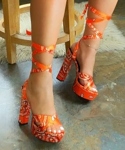 LaModishBoutique Nikki Heels - Orange (FINAL SALE)