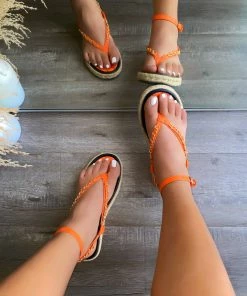 LaModishBoutique Callie Sandals -Orange