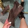 LaModishBoutique New Arrivals Everly Open Toe Boots - Brown FINAL SALE