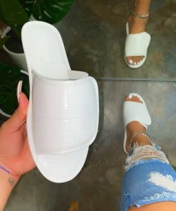 LaModishBoutique North Velcro Sandals - White (FINAL SALE)