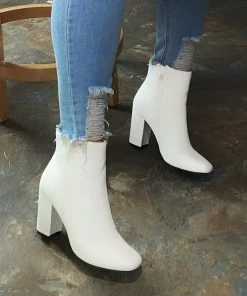 LaModishBoutique Bette Boots - White Wet Pu New Arrivals 5 LaModishBoutique Bette Boots - White Wet Pu New Arrivals