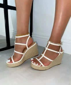 LaModishBoutique Lillie Wedges- White New Arrivals