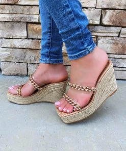 LaModishBoutique Evelynn Platform Wedges- Camel (FINAL SALE)