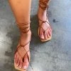 LaModishBoutique Romina Sandals- Brown Snake
