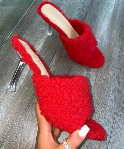LaModishBoutique Julianne Slip-On Sherling- Red FINAL SALE