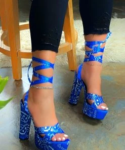 LaModishBoutique Nikki Heels - Blue (FINAL SALE)