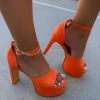LaModishBoutique New Arrivals Irisa Platform Heels- Orange