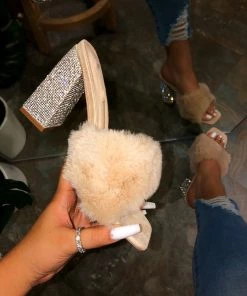 LaModishBoutique New Arrivals Joyce Fur Heels - Nude