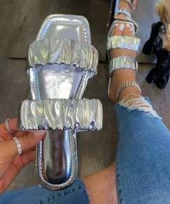 LaModishBoutique Itzel Sandals-Silver (FINAL SALE)