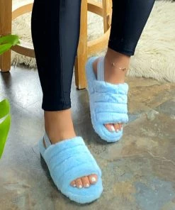 LaModishBoutique Mason Slippers - Light Blue FINAL SALE