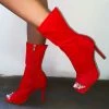LaModishBoutique Beverly Booties- Red New Arrivals
