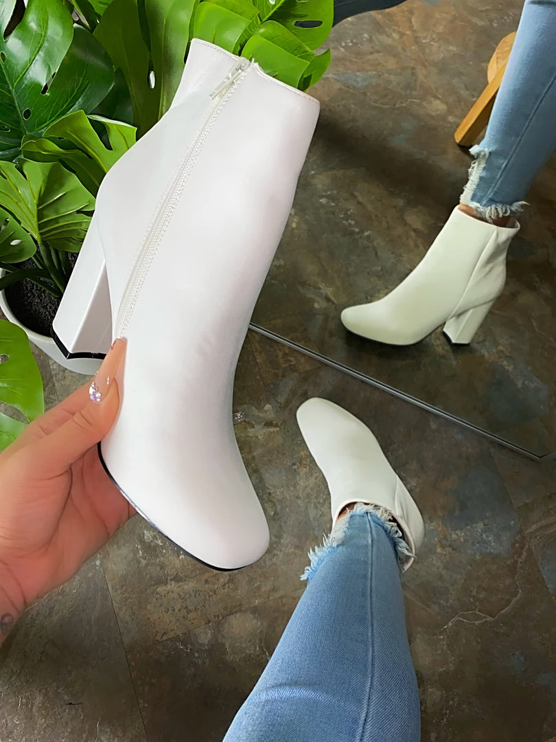 LaModishBoutique Bette Boots - White Wet Pu New Arrivals 2 LaModishBoutique Bette Boots - White Wet Pu New Arrivals