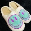 LaModishBoutique Smiley Slippers - Purple/Baby Blue New Arrivals
